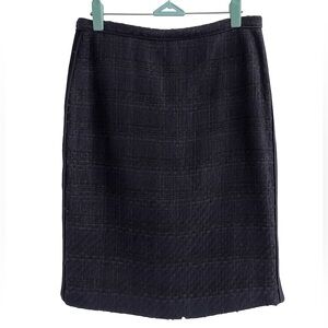 TORY BURCH 💙 Blue Metallic Victory Tweed Lined Skirt